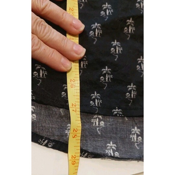 Fundamental Coast Men's Size Large Shirt Top Button Down Black Palm Trees - Picture 12 of 13